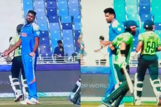 IND vs PAK 2025: Champions Trophy 2025 between India and Pakistan, clash between Mohammad Rizwan and Harshit Rana, Pakistan's slow batting continues