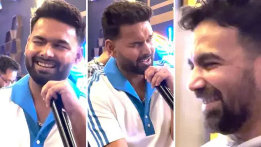 Rishabh Pant's musical talent! He was seen singing a famous Pakistani song in a viral video