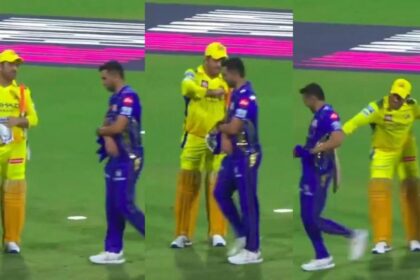IPL 2025: Chennai Super Kings Defeat Mumbai Indians by 4 Wickets, Dhoni Playfully Hits Deepak Chahar with Bat